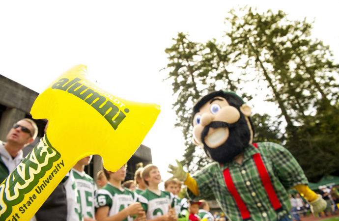 HSU Flickr, Lucky Logger Lumberjacks Football Mascot